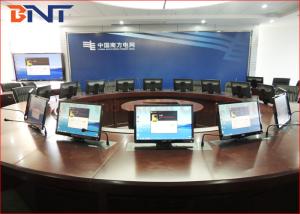 China Commercial Meeting Table Motorized Pop Up Lift For 19 - 24 Inch LCD Screen wholesale