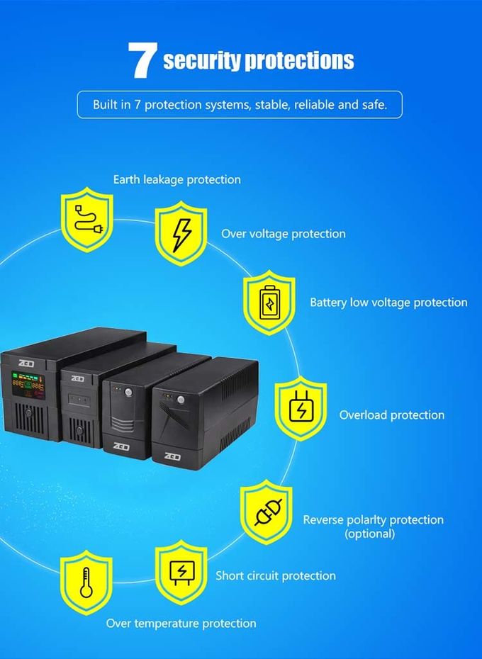 Small 360W Wifi Router UPS 650va Line Interactive Ups Pure Sine wave