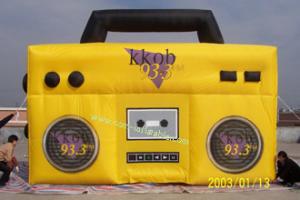 China Inflatable radio box model carton character inflatable advertising carton wholesale