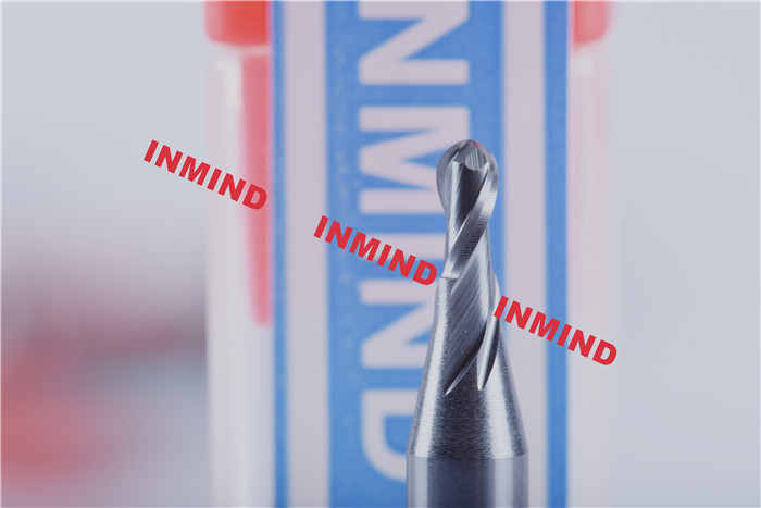 0.6mm SiN Coating HRC55 2 Flute Micro End Mill Ball Nose R0.25 / R0.3 mm