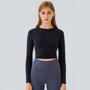 China Pro Skin Breathable Long Sleeve Workout Ladies Yoga Tops Slim Fit Casual Shirts wholesale