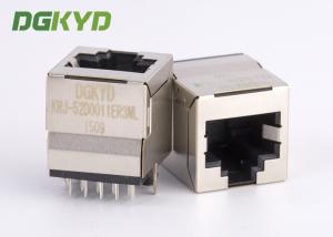 China 180 degree top insertion CAT6 10 pins 10 contacts RJ45 Shielded Connector wholesale