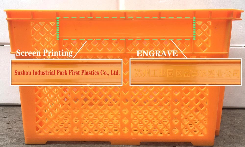 Food Plastic Basket Storage Crate Stackable Moving Box Plastic Fruit Crate 590x370x345mm