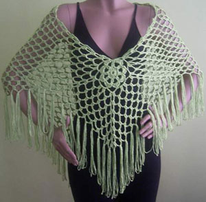 women yarn knitted hollow out crochet poncho to keep warm and fashion shawls