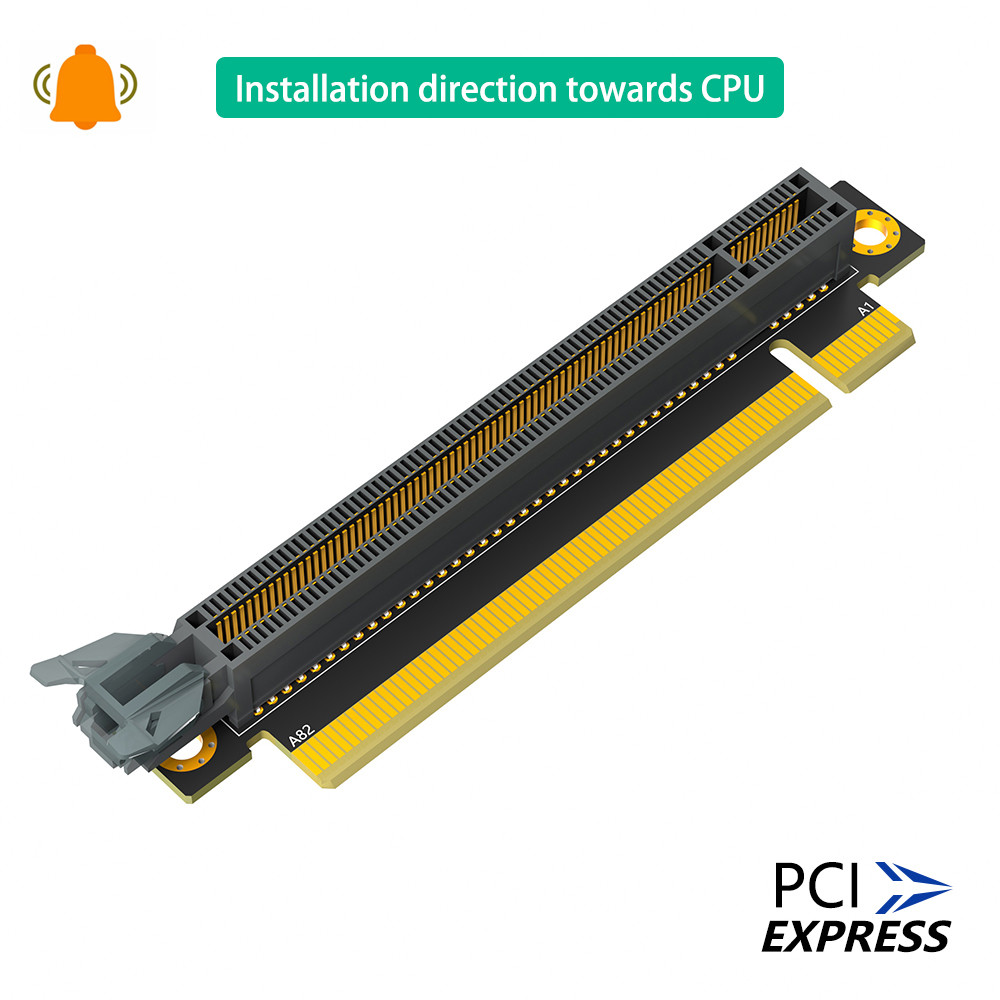 90 Degree Reverse PCI-E Riser Card 16X 3.0 Male To Female For 1U Server