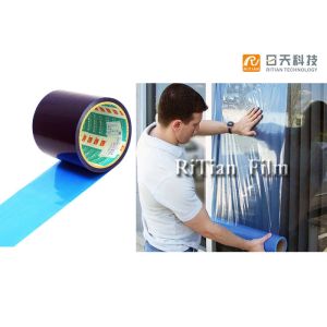 Blue Self Adhesive PE Protective Film Shatterproof Window Film