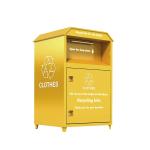 Durable Clothing Donation Box Powder Coating Recycling Bin