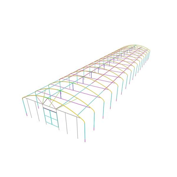 200 Micron Single Span Greenhouse High Capacity Plastic Film Greenhouse