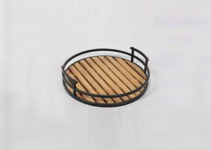 China Black Metal Handle 67X5.5X86cm Wood Batten Tray wholesale