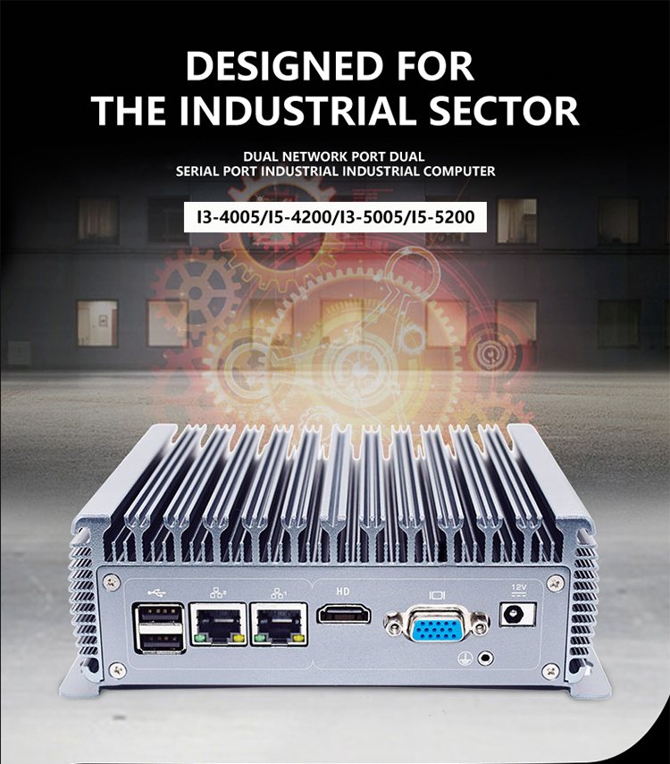 Pocket Desktop Mini Computer Celeron J4125 I5-4200U 4core DDR4 Dual LAN HD VGA 6RS232