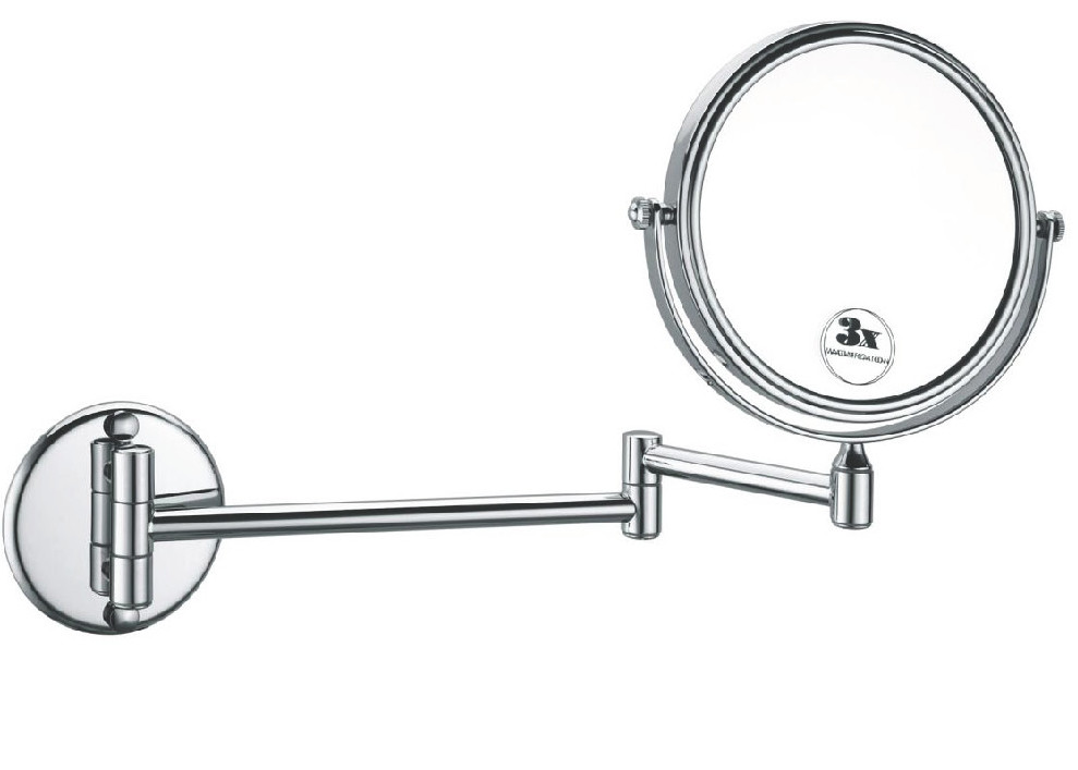 stainless steel material Wall Mounted Cosmetic Makeup Mirror, 3x Magnifying Mirror Bathroom Round decorative mirror