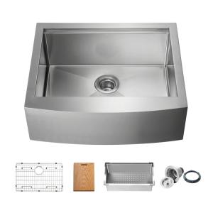 China 16G T304 Handmade Stainless Steel Farmhouse Sink For Kitchen wholesale