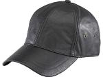 Blank Logo Suede Black Leather Baseball Cap , Cotton Poly Sweatband Baseball