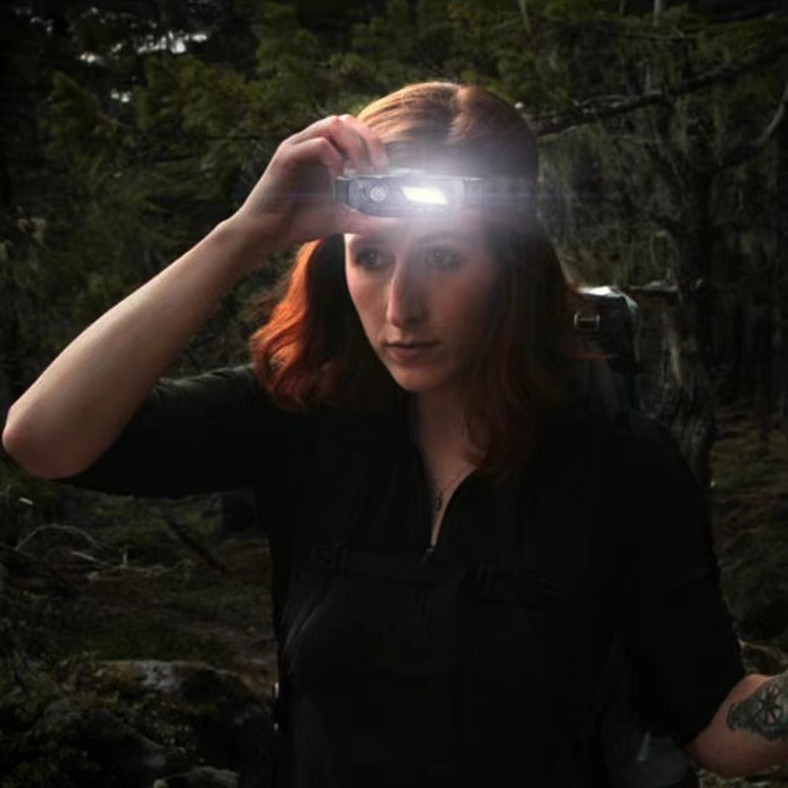 TPU Headlamp Work Light Battery Powered 100-500 Meters 13-15 Hours Lighting Time