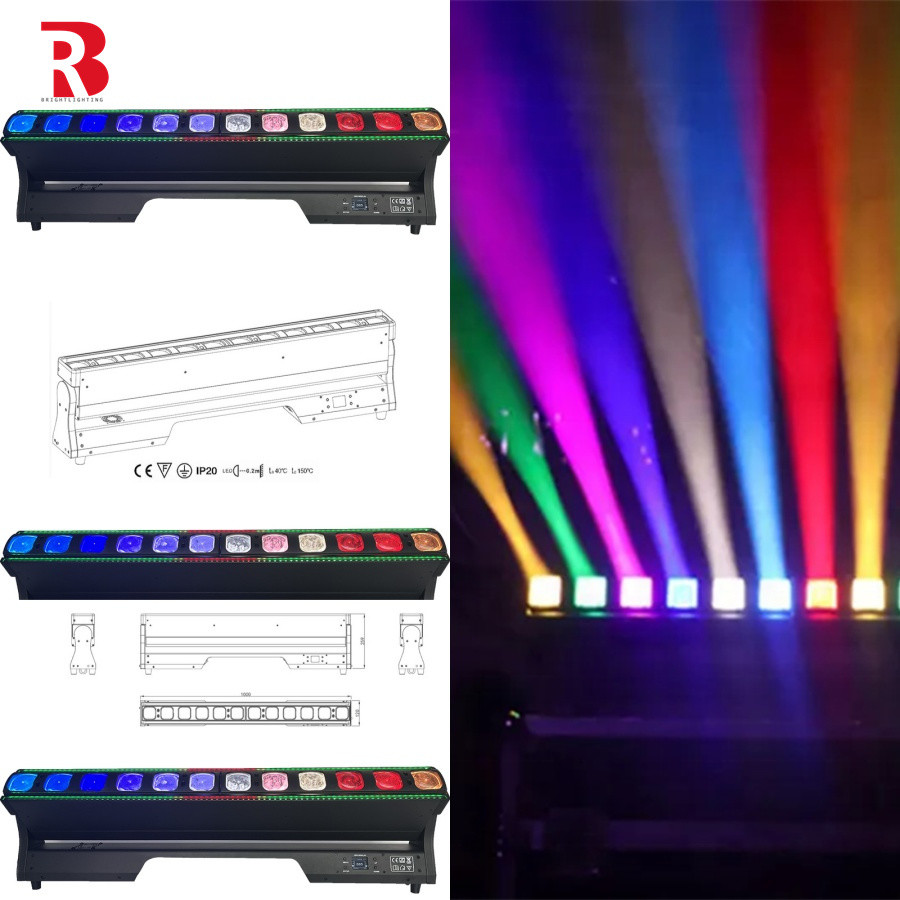RGBW 4in1 12*40W DMX Pixel Bar Beam Zoom Wall Wash LED Moving Head Light