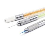 Crystal Microblading Tattoo Pen Double Headed Microblading Permanent Eyebrow