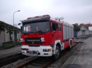 China HTRR209 dual purpose fire truck rail system water tank fire wholesale
