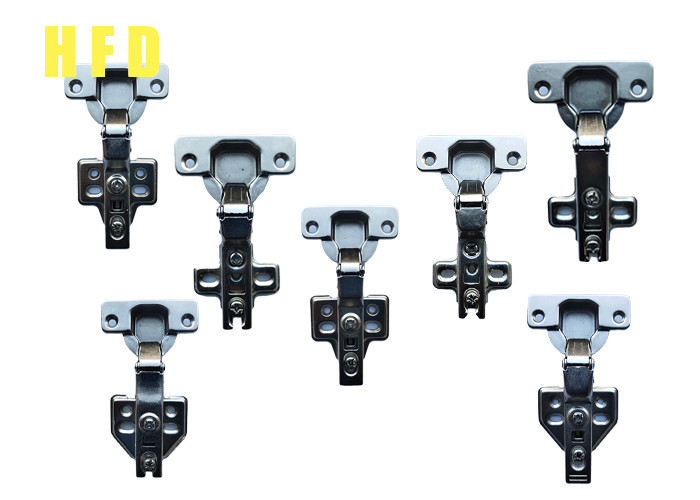 Iron Nickel Plated 4 Hole Kitchen Cabinet Door Hinges 110 Degree