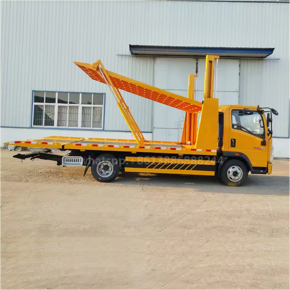 SINOTRUCK 4*2 Three Position Plate Vehicle Transporter Car Transporter for Three Cars Transport Cart