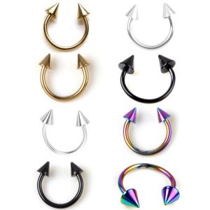 China Fashion Horseshoe Ring Piercing Surgical Steel 316l Titanium Septum Ear Nose Lip Tragus wholesale