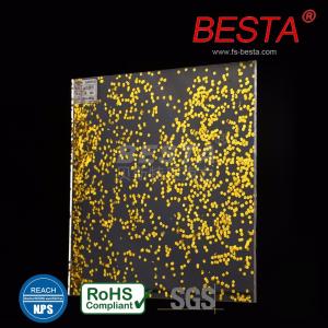 China Shiny Cast Gold Glitter Acrylic Sheet 2-120mm Scratch Resistant wholesale