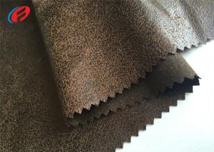 China 100% Polyester Fake Leather Sofa Fabric , Warp Knitted Faux Suede Fabric wholesale