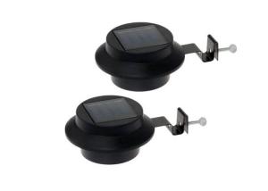China Solar Outdoor Black Solar Powered Outdoor Garden LED Roof Gutter Light wholesale