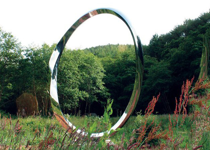 Arch Design Polished Finish Stainless Steel Metal Sculpture For Various Color
