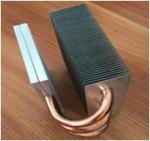 OEM Fin Copper Heat Sink Customized Copper Pipe HeatSink For Passivite Surface