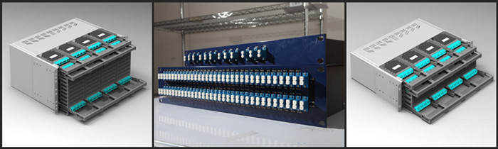 FTTH 1U 19 Inch 24 Port Fiber Patch Panel With Adapter