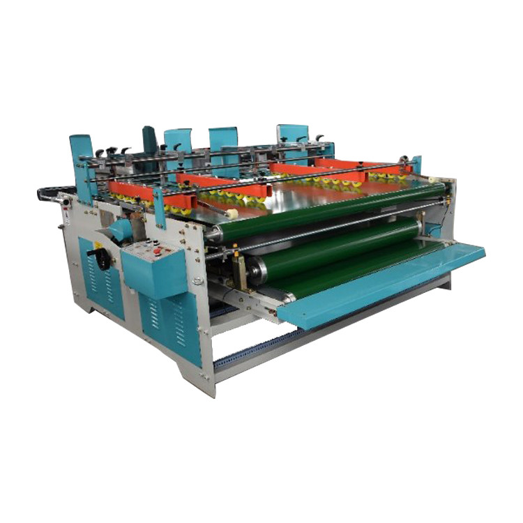 Semi Automatic Carton Folder Gluer Machine , Carton Folding And Gluing Machine