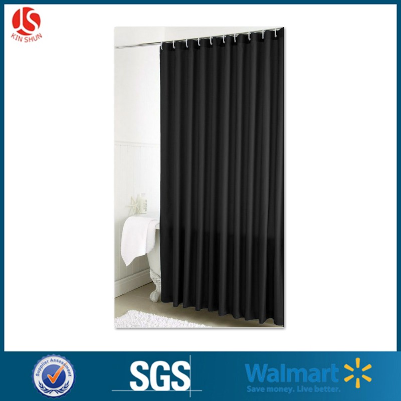 Walmart Bathroom Leaves Plastic Waterproof Thick Window Shower Curtains With Hooks