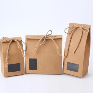 China Biodegradable Food Safe Medium 250g Kraft Paper Gift Bags wholesale