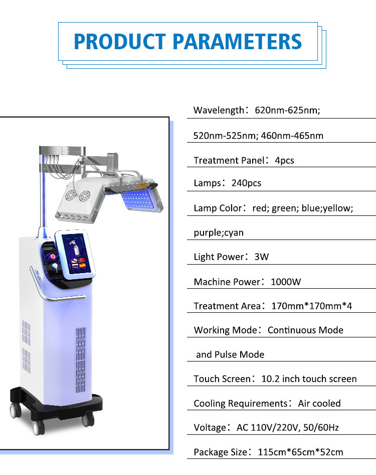 Customizable 850nm Wavelength PDT Machine For Skin Treatment Facial Beauty Machine