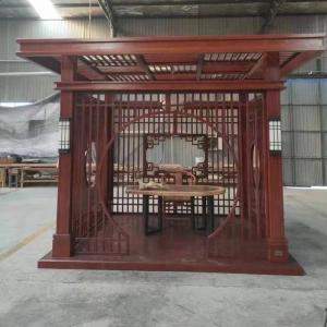 China Carbonized Anticorrosive Chinese Wood Gazebo Arches Shade All Seasons wholesale