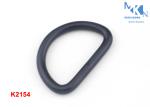Black Metal D Rings Iron Material , 26mm Inner Size Metal Rings For Purses