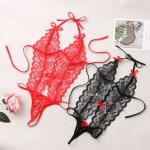 Three-Point Knitted Lace Sexy Lingerie Floral Knitted Sleeveless Sleepwear