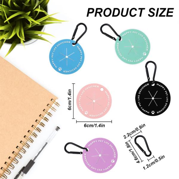 Portable Silicone Dispenser Pet Dog Waste Poop Bag Holder Carrier Accessory with Carabiner Clip for Outdoor Walking Training