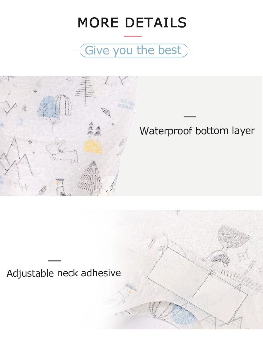 Waterproof Greaseproof Gorgeous Disposable Paper Bibs For Baby