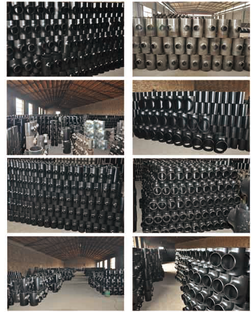 ANSI Sandblasted Or Black Painted Seamless Cast Steel Tee DIN Standard