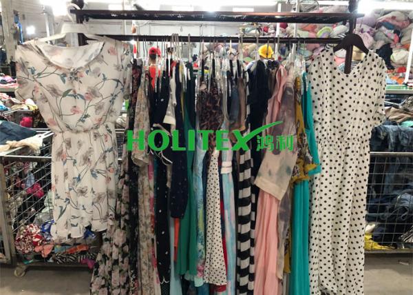 Top grade used women's clothing , second hand ladies silk dress , for Africa