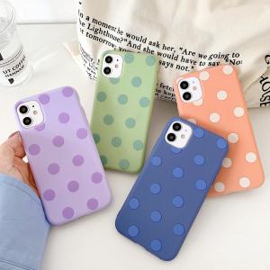 China Candy TPU Dust Proof Polka Dot Phone Cases For Iphone 12 wholesale