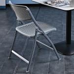 Outdoor Banquet Events Plastic Metal Foldable White Black Dining Chair for