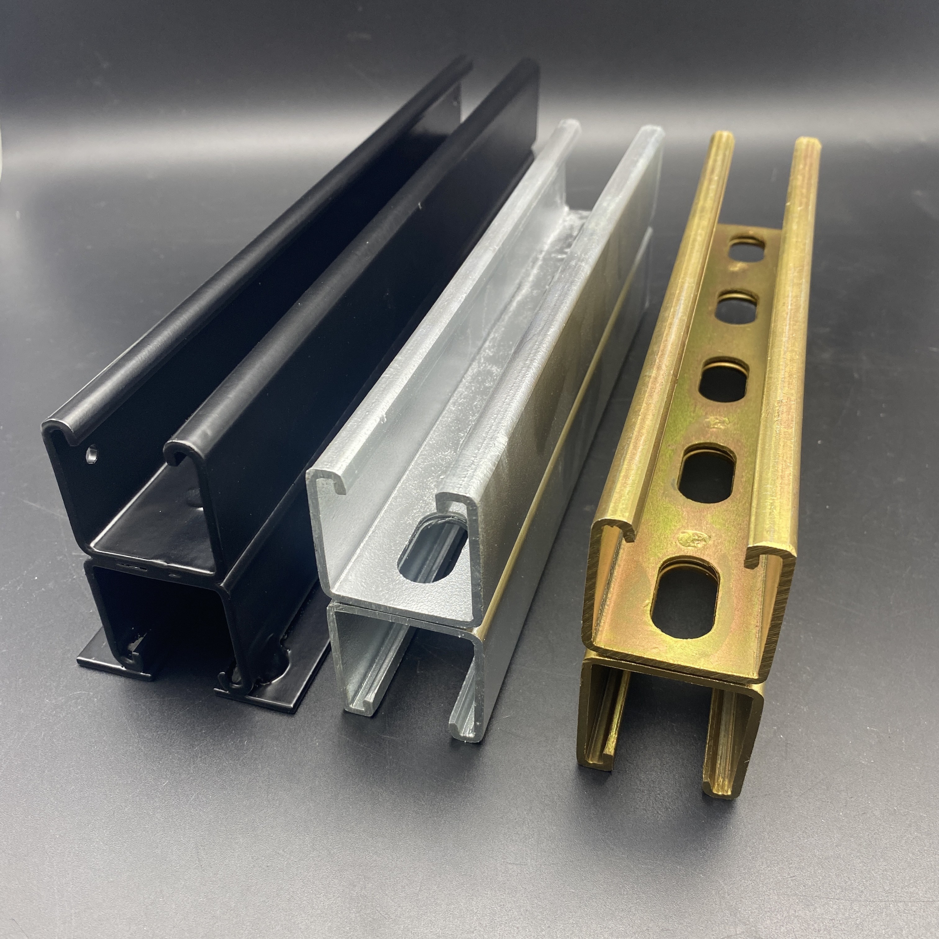 Gold Zinc Spot Welding 41x41 Slotted Back to Back Strut Channel