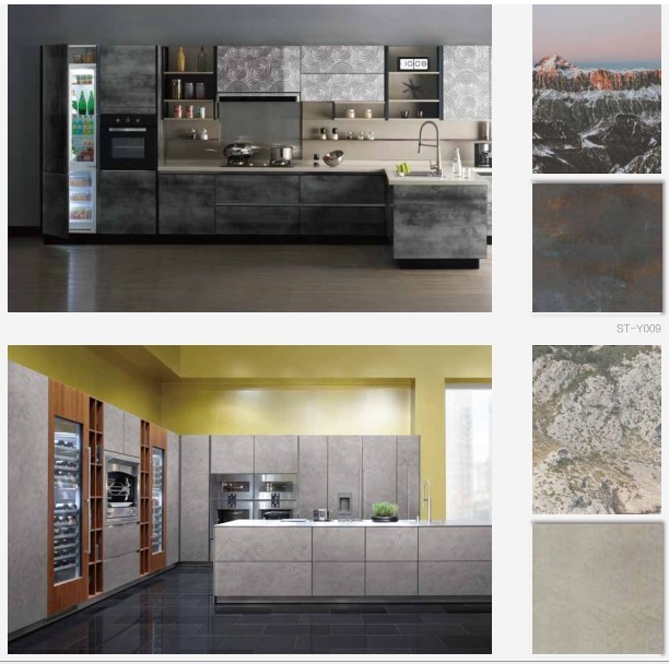 730KGS/CBM Marble E0 high gloss MDF Board 1220*2800 Mm