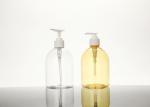 Clear Round Plastic 500ml Lotion Pump Bottle For Cosmetic Shampoo