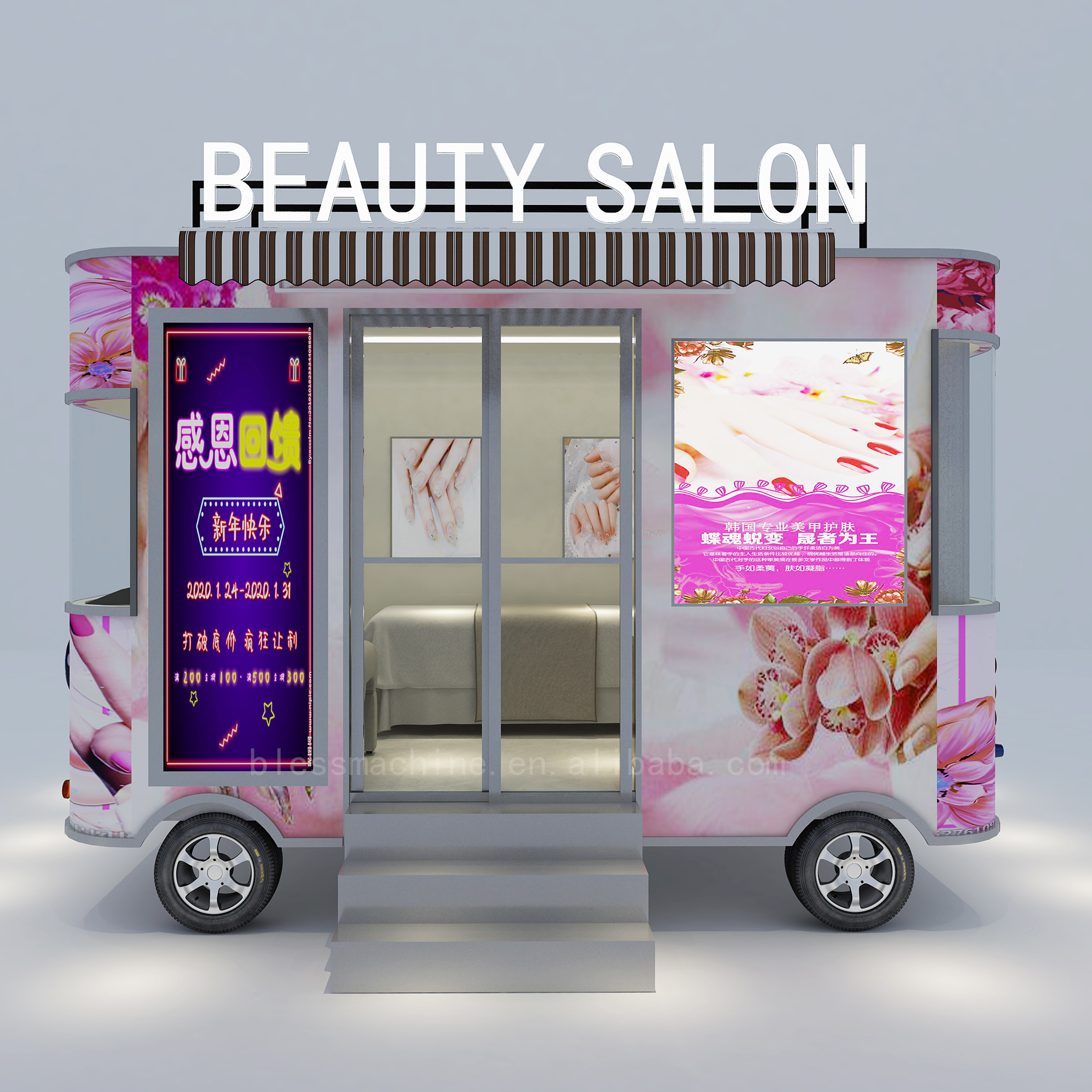 110v/220v Voltage 2022 Mobile Food Snack Ice Cream Cold Drink Coffee Milky Tea Van Truck Trailer Boutique