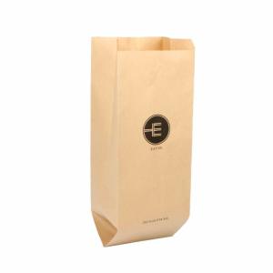 China Custom Logo Printed Paper Bread Bag Brown Kraft Greaseproof wholesale
