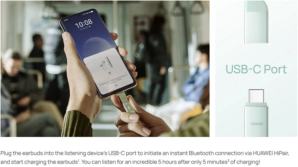 Hua Wei Freelace Pro 2 Wireless Earphones With Neck Mounted High Sound Quality and Long Battery Life