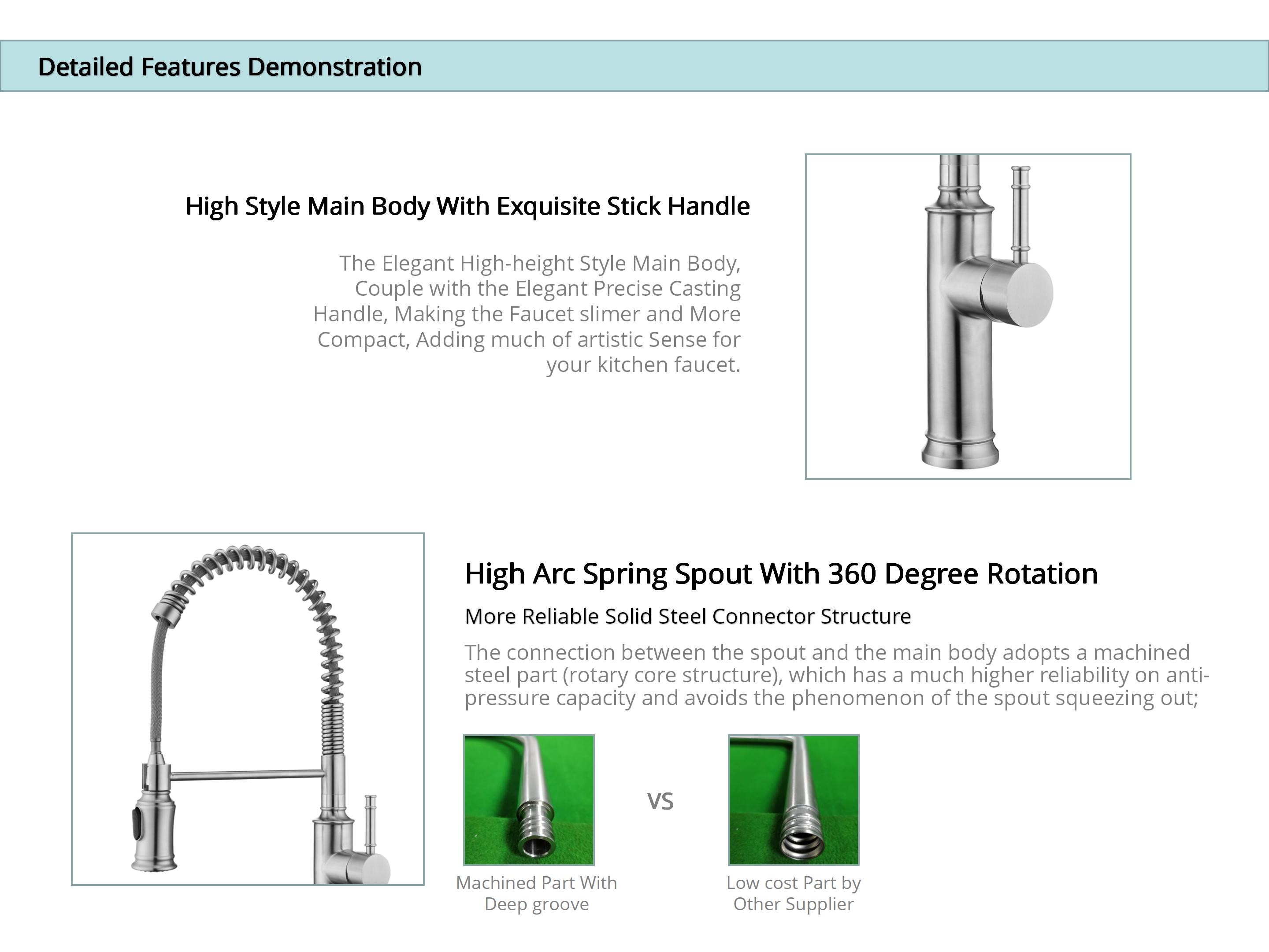 Touchless Motion Sensor Kitchen Sink Faucet 0.05-0.75Mpa
